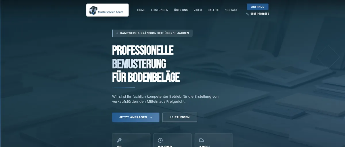 Website-Vorschau: Musterservice Adam – von PC-Service Adam umgesetzt