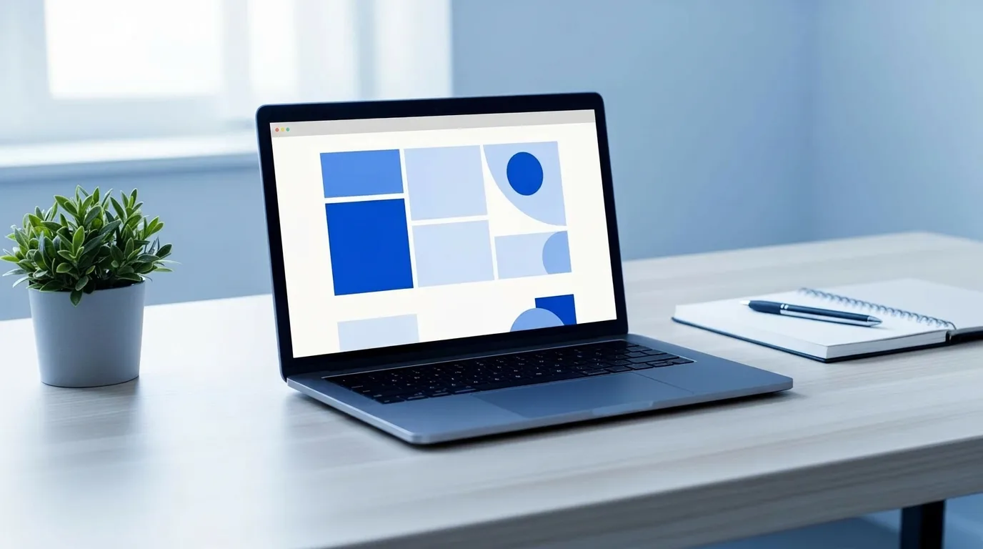 Webdesign Freigericht: Moderne Website-Entwicklung am Laptop mit UI-Design